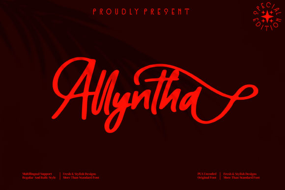 Allyntha: A Premium Script Font for Campaigns