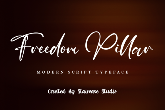 Freedom Pillar: A Modern Script Font for Crafters