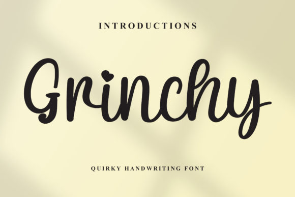 Grinchy: A Charming Script Font for Small Business Branding