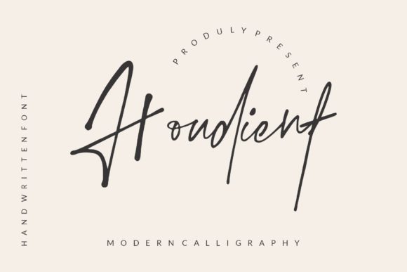 Houdient: A Modern Script Font for Editorial Design