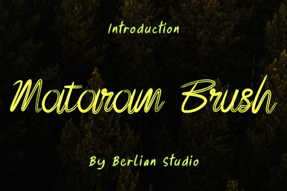 Mataram Brush: A Bold Script Font for Your Brand