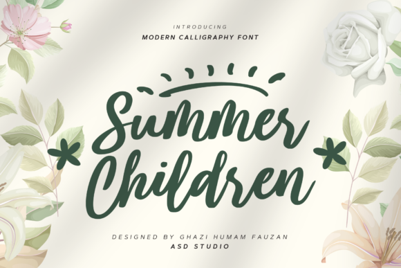 Summer Children: A Modern Calligraphy Font for Crafters